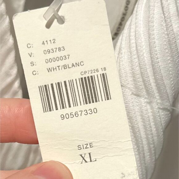 NWT Anthropologie Cross-Neck Halter Tank Top in White - Picture 8 of 9